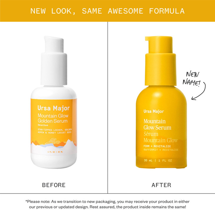 Ursa Major Mountain Glow Natural Face Serum Vegan Daily Facial Moisturizer Combat Wrinkles Sagging Skin Boost Radiance a