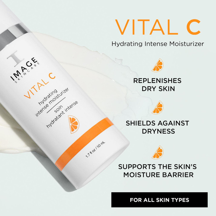 IMAGE Skincare VITAL C Hydrating Intense Moisturizer Lightweight Face Lotion with Hyaluronic Acid and Shea Butter for Dr