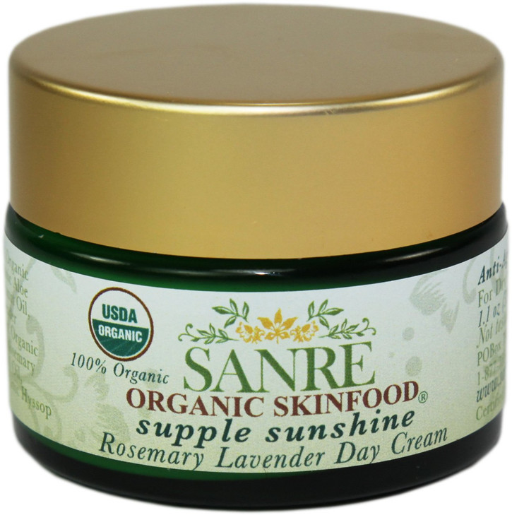 SanRe Organic Skinfood Supple Sunshine 100 USDA Organic Rosemary and Lavender Day Cream No SPF