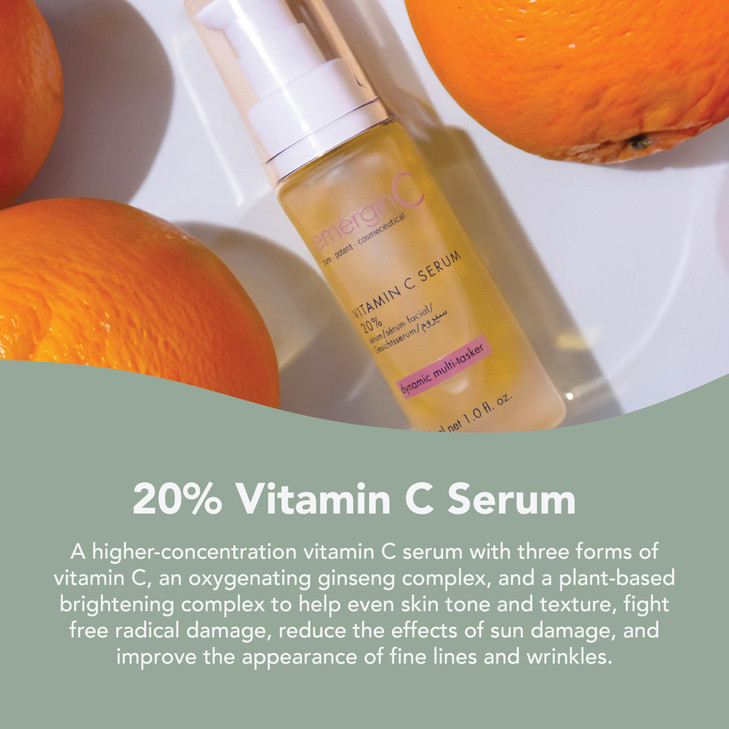 emerginC 20 Vitamin C Facial Serum Extra Strength MicroEncapsulated Spheres to Help Address Visible Signs of Aging 1 Oun