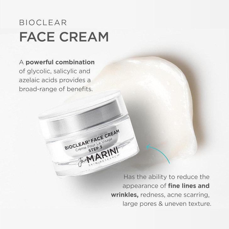 Jan Marini Skin Research Bioclear Face Cream Glycolic Salicylic Azelaic Acid Solution 1 Oz