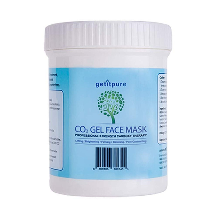 Getitpure Carboxy Co2 Gel Face Neck Mask Bulk Size All Skin Type Deep Pore Cleansing Mask 20 Applications x 25 millilitr