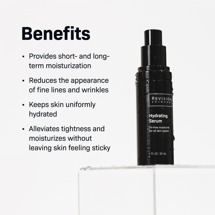 Revision Skincare Hydrating Serum Moisturizing Anti Aging Serum Oil Free Formula with Two Forms of Hyaluronic Acid 1 fl