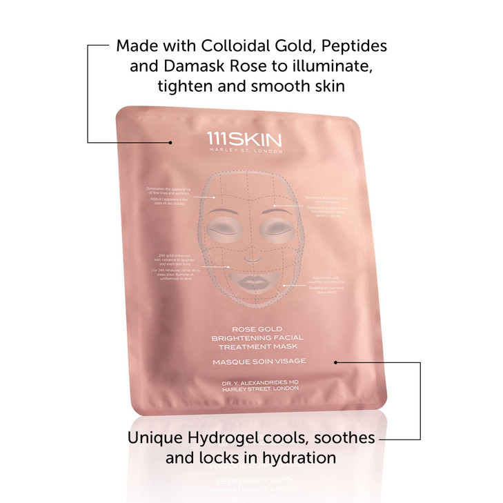111SKIN Rose Gold Brightening Facial Treatment Mask Fragrance Free The Ultimate PreEvent Mask For Hydration Radiance Set