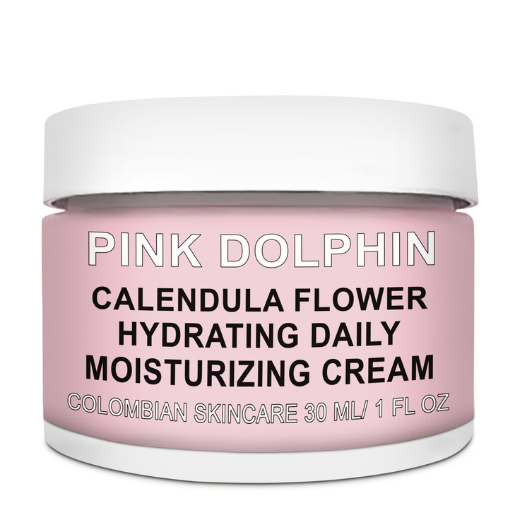 Pink Dolphin Calendula Face Hydrating Daily Moisturizer Natural Calendula Flowers Soothe Irritation Promote Healing Repa