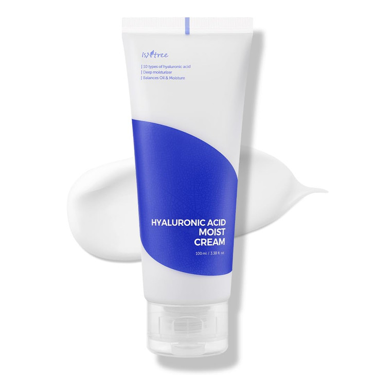 ISNTREE Hyaluronic Acid Moist Cream 100ml 338 floz Korean Skincare Deep Hydration for Dry Skin Balances Oil Moisture Lig