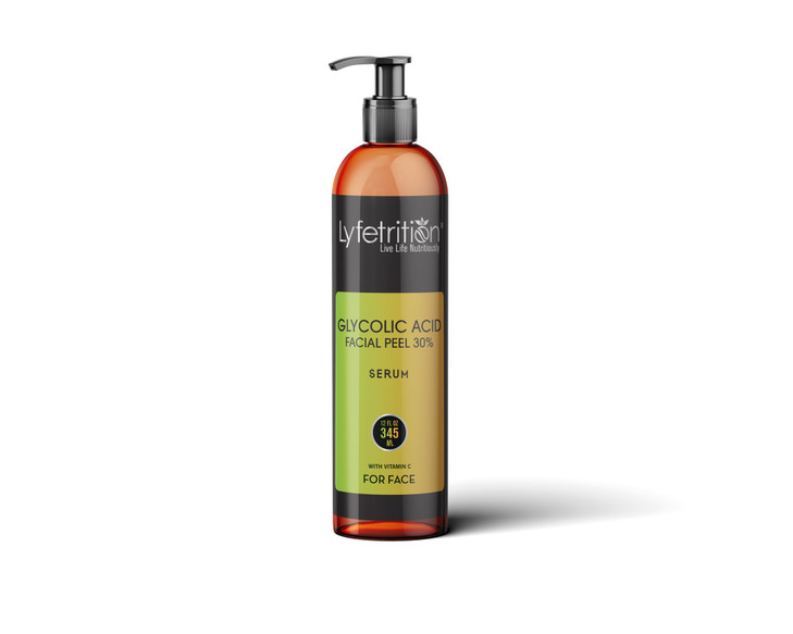 Lyfetrition Glycolic AcidAHA 30 Renewal Serum infused with Vitamins C E for Skin Brightening Exfoliating Serum Works for