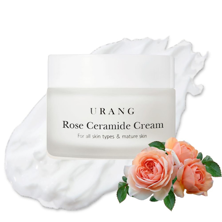 URANG Rose Ceramide Cream Organic Natural AntiAging Deep Ceramide Moisturizer Natural Skin care For Oily Dry Sensitive M