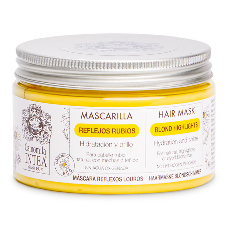 Intea Hair Mask for Blonde Dyed or Rinsed Hair 83 oz Restores Damaged Highlights Paraben and Ammonia Free With Chamomile