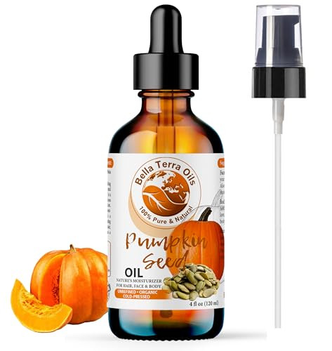 Bella Terra Oils Organic Pumpkin Seed Oil 4oz A Rendezvous with Organic Pumpkins Nutritional Delight Abundant in Vitamin