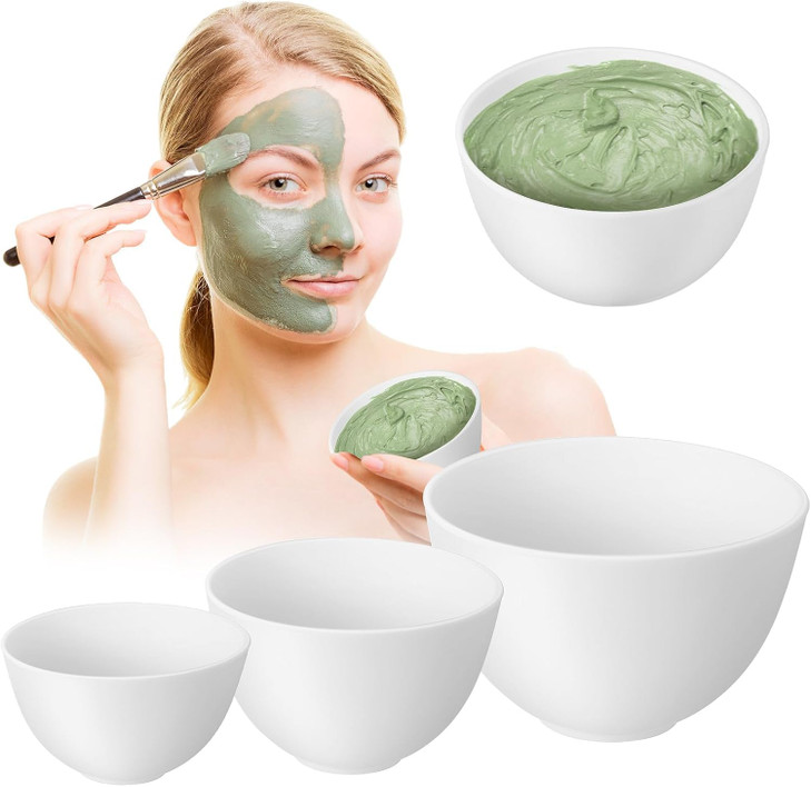 Facial Brush Silicone Facial Mask Mixing Bowls Mask Mixing Bowls Face Mask Mixing Bowl Set for Beauty 3 Pcs