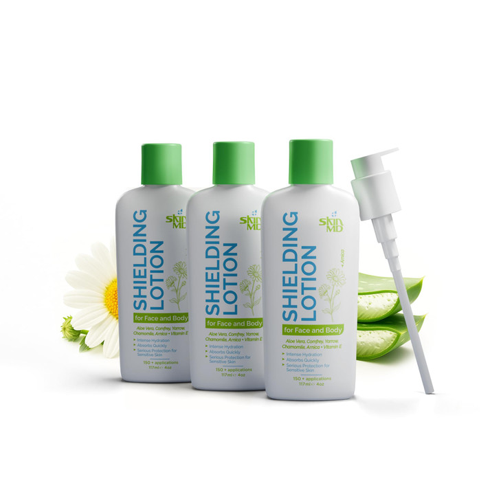 Skin MD Shielding Lotion Hydrating Body Lotion for Sensitive Skin with Dispenser NonGreasy FastAbsorbing Moisturizer wit