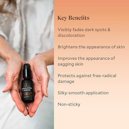Fira Vitamin C Serum with Hyaluronic Acid Citrus Stem Cells AntiAging Brightening Firming Hydrating Serum for Mature Ski