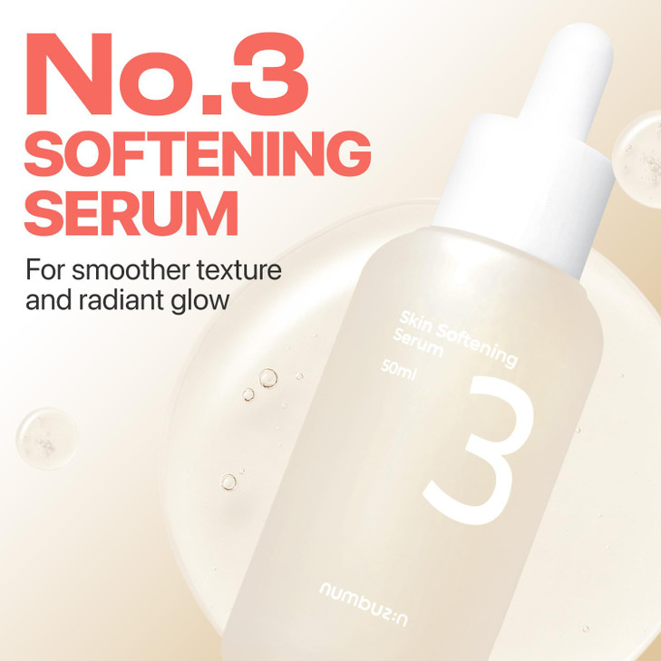 numbuzin No3 Skin Softening Serum Fermented Serum for Skin Texture Pores Bifida Galactomyces Niacinamide Adenosine Panth