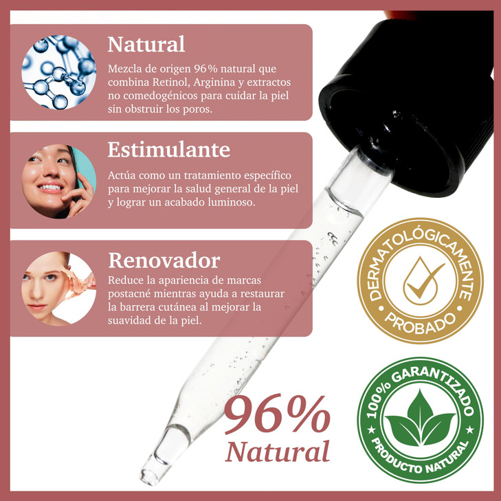 Purifect Retinol Serum for AntiAging Wrinkles Dark Spots with Vitamin E Arginine Made in USA Targets Fine Lines Improves