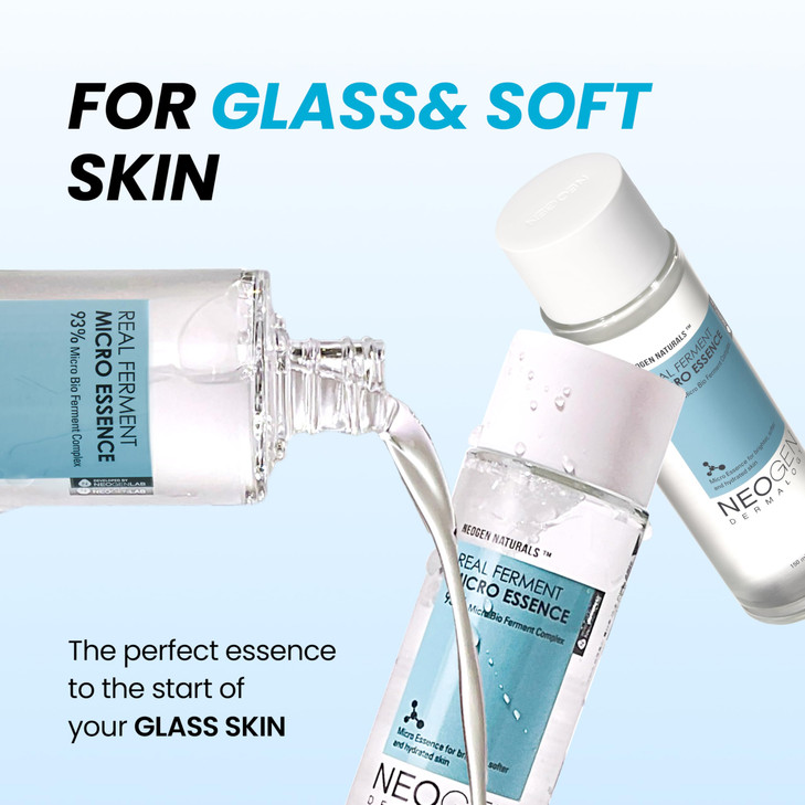 DERMALOGY by NEOGEN Real Ferment Micro Essence Korean Skincare Toner Essence with 93 Ferments for Instant Hydration and