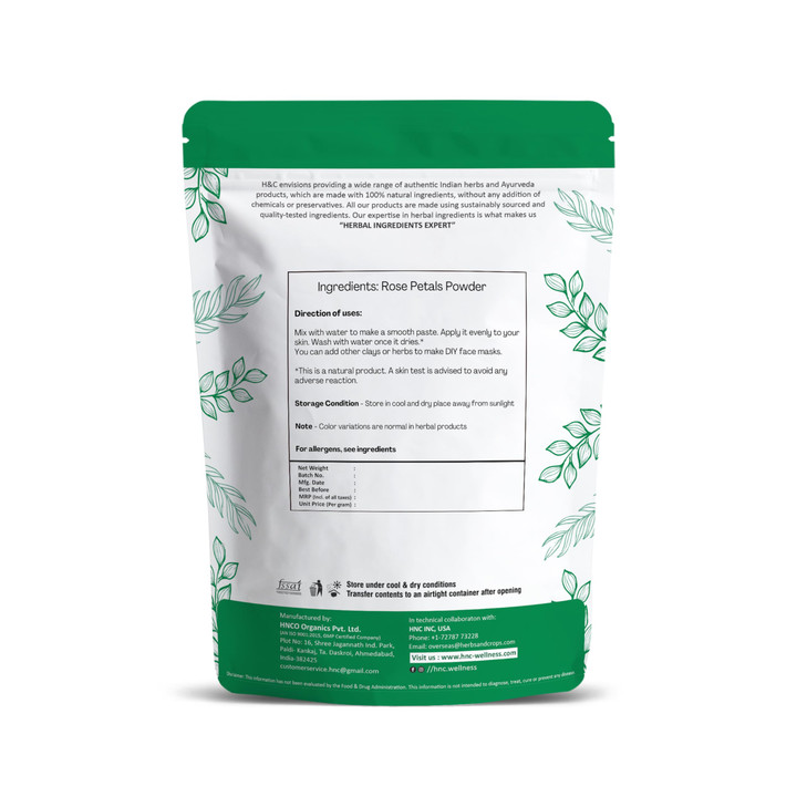 HC 100 Pure Rose Petals Powder Rosa Centifolia for Facial Mask Formulation 12 LB 227 gms 8 Oz