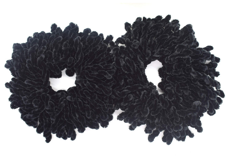 AUEAR, 2 Pack Scrunchie Headwear Hair Tie Ring Plain Big Hairband (Black) online at globaldelivered