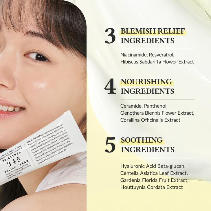 DrAlthea 345 Relief Cream Daily Face Moisturizer Blemish Relief Care Soothing Recovery Moisture Korean Vegan Skin Care f