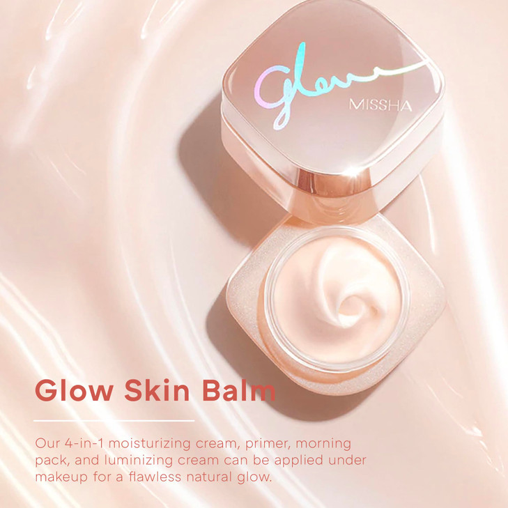 MISSHA Glow Skin Balm 169 fl oz 50ml 4in1 Primer Moisturizing Cream Morning Pack Luminizing Cream for a Flawless Natural