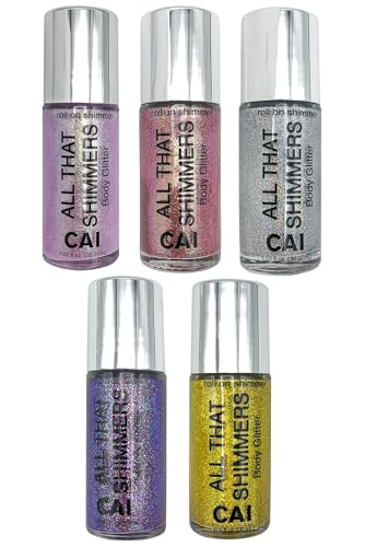 Hair Glitter Gel Body Glitter Face Glitter for WomenKids5 Pk Stardust Unicorn Iridescent Holograph Rollon CosmeticGrade