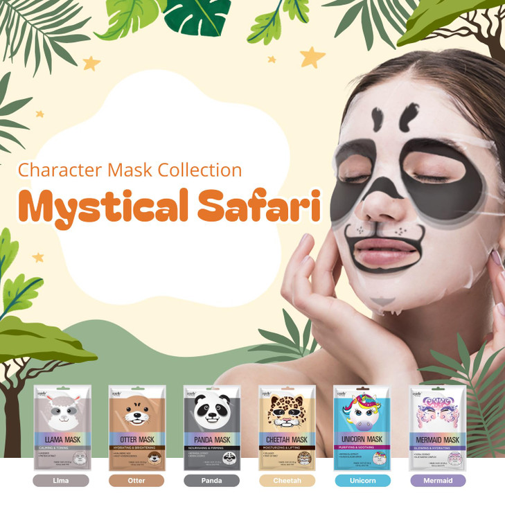 Epielle Character Face Mask Mystical Safari 12 Pack Fun Effective Korean Skin Care Spa Party Favors Stocking Stuffers Bi