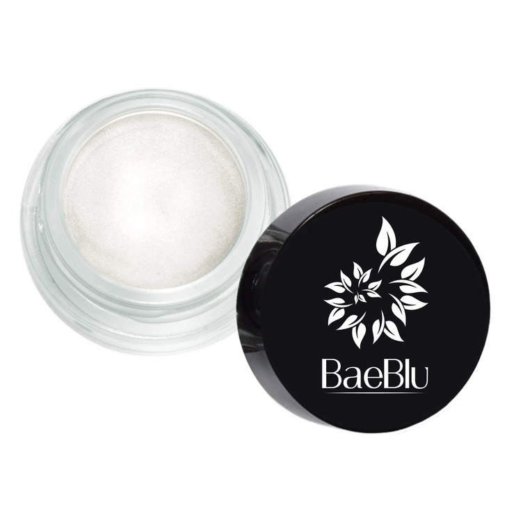 BaeBlu Organic Shimmer Highlighting Cream for Eyes or Cheeks 100 Natural Platinum