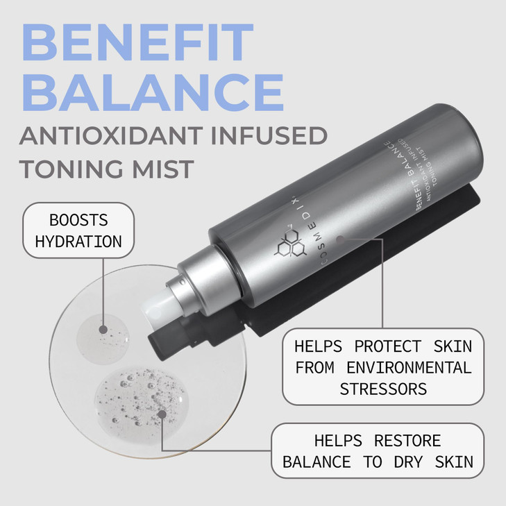 COSMEDIX Benefit Balance Toner UltraNourishing Hydrating Facial Mist for Fine Lines Wrinkles Dull Skin Deep Cleansing Fa