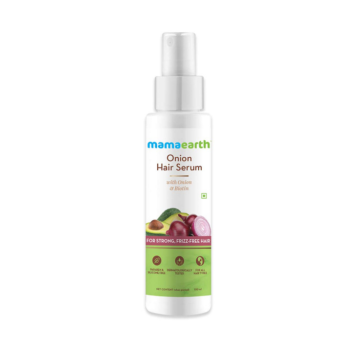 Mamaearth Onion Hair Serum with Biotin | Smooth Strong and Frizz-Free Hair Solution | Hair Fall & Breakage Control Formula | 3.38 Fl Oz (100ml) online at globaldelivered