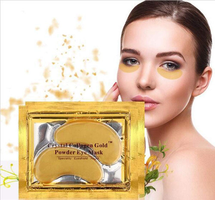 VeniCare Anti Aging Crystal 24K Gold Powder Gel Collagen Eye Masks Sheet Patch 20 Pairs