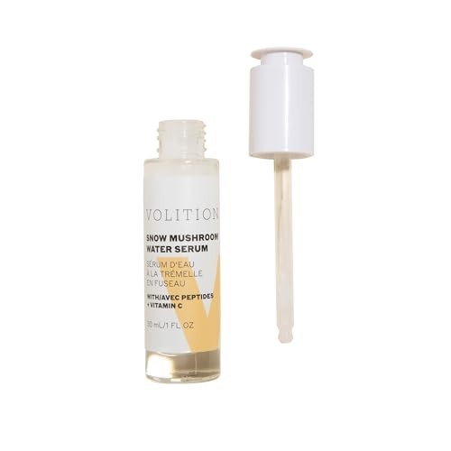 Volition Beauty Snow Mushroom Water Serum with Peptides Vitamin C Floods Skin with Moisture Hydration Visibly Minimizes