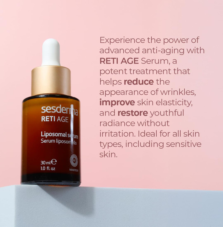 Sesderma RETI AGE AntiAging Serum Retinol First Signs of Aging AntiWrinkle Hydration Firmness Liposomal Serum 10 fl oz