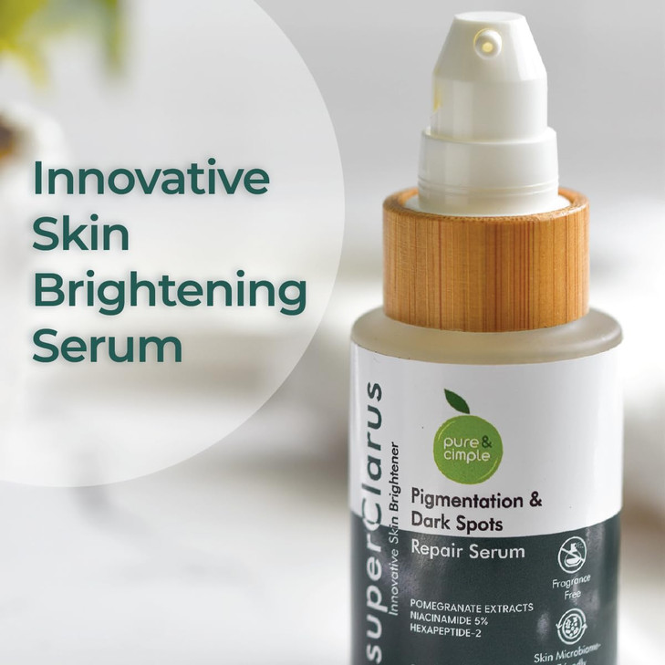 Pure Cimple Probiotic Skin Brightening Serum Dark Spot Face Treatment Age Spots Melasma Sun Damage and Dark Pigmentation