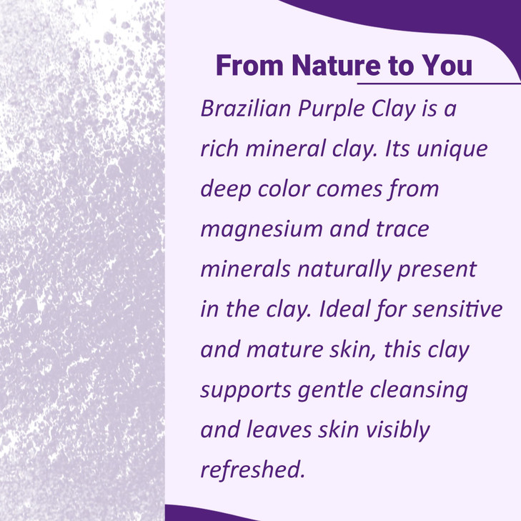 minature Brazilian Purple Clay Mineral Rich for Detoxifying Skin Deep Cleansing Face Mask Ideal for Face Pack DIY Soap22