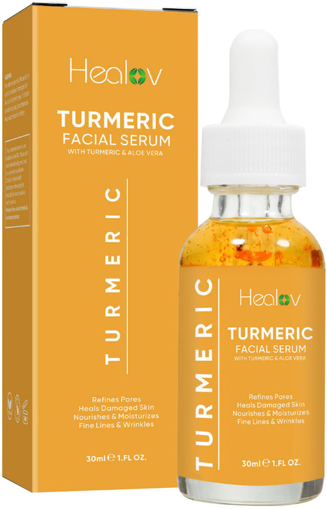 Turmeric Serum for Face Body All Natural Turmeric Skin Brightening Serum for Dark Spots Cleanses Skin Fights Acne Evens