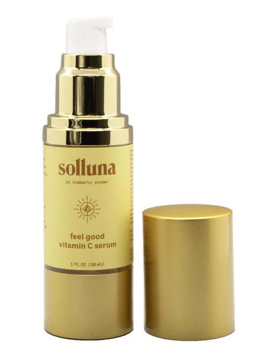 PlantBased AntiAging Vitamin C Serum Hydrating Firming Soothing Facial Serum Hyaluronic Acid Asc2P Botanicals Solluna by