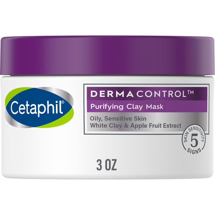 Cetaphil Clay Mask DermaControl Purifying Clay Face Mask with Bentonite Clay for Blackheads and Pores Designed for Oily