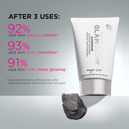 Glamglow SUPERMUD Instant Clearing Treatment Face Mask Clearing Face Mask For Acne Prone Skin and Oiliness to help Minim
