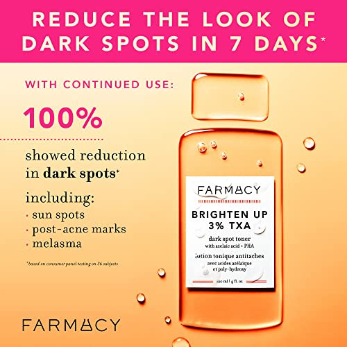 Farmacy 3 TXA Brightening Toner for Face Dark Spot Corrector with Azelaic Acid Tranexamic Acid 5 PHA Helps Even Texture