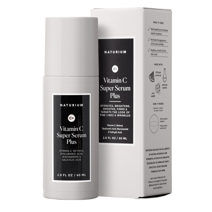 Naturium Vitamin C Super Serum Plus Jumbo Smoothing Face Care plus Retinol Hyaluronic Acid Niacinamide Salicylic Acid 2