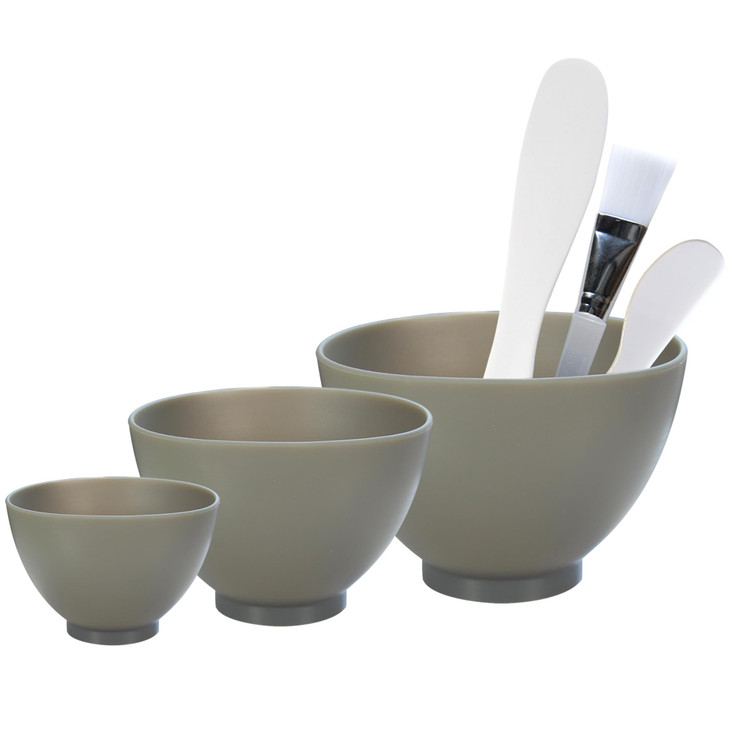 APPEARUS Facial Mask Silicone Mixing Bowl Set 6Piece Spa Skincare Kit with 3 Mixing Bowls Brush Spatulas Reusable Microw