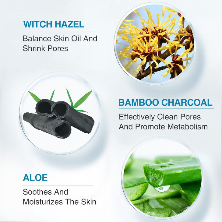 Blackhead Remover Mask Bamboo Charcoal Peel Off Mask Skin Care Face Mask 3in1 Kit Pimple Deep Cleansing Black Facial Mas