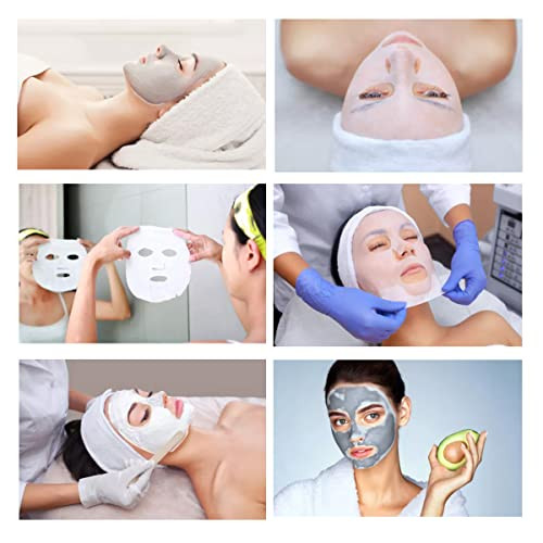 Cayanmydery cotton Facial Mask Paper Spa Skin Care Face Mask Paper Precut Facial Paper Sheet Facial Mask 100 Pcs