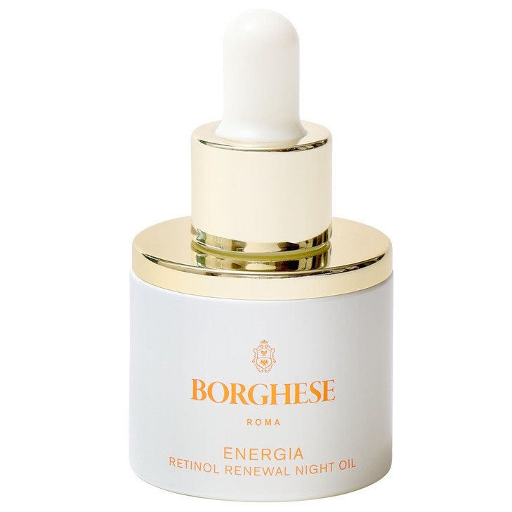 Borghese ENERGIA Retinol Renewal Night Oil Granactive Retinoid 1 Face Oil for AntiAging Skin Texture with Sea Buckthorn