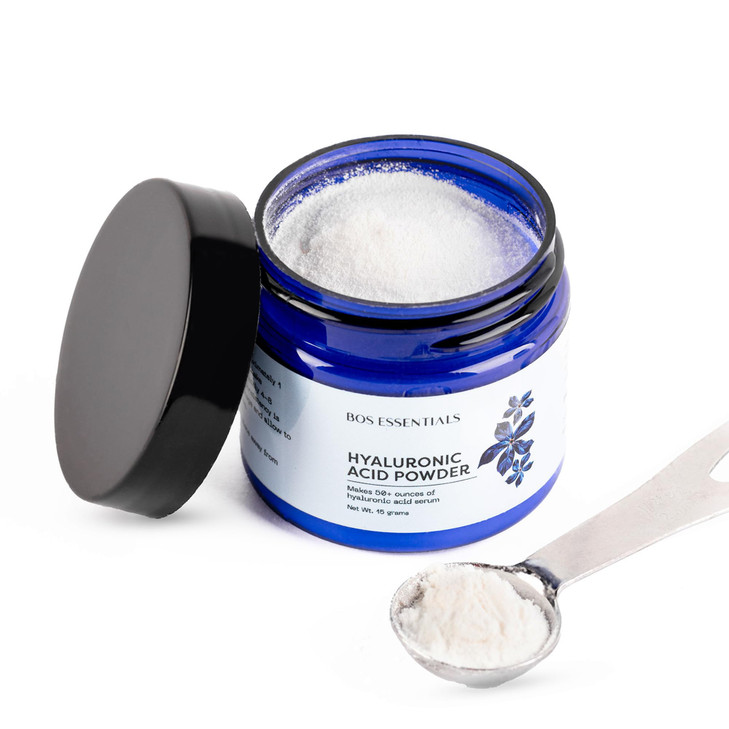 Pure Hyaluronic Acid Powder 100 Natural Vegan USMade Makes 50 oz DIY AntiAging Serum Plumps Moisturizes for Youthful Ski