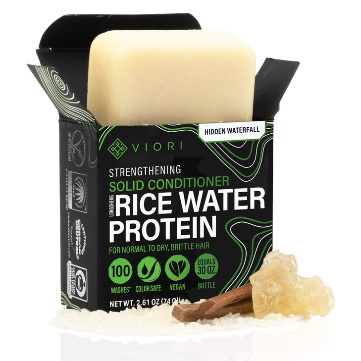 Viori Hidden Waterfall Conditioner Bar Made with Rice Water - Handcrafted All Natural Organic Conditioner