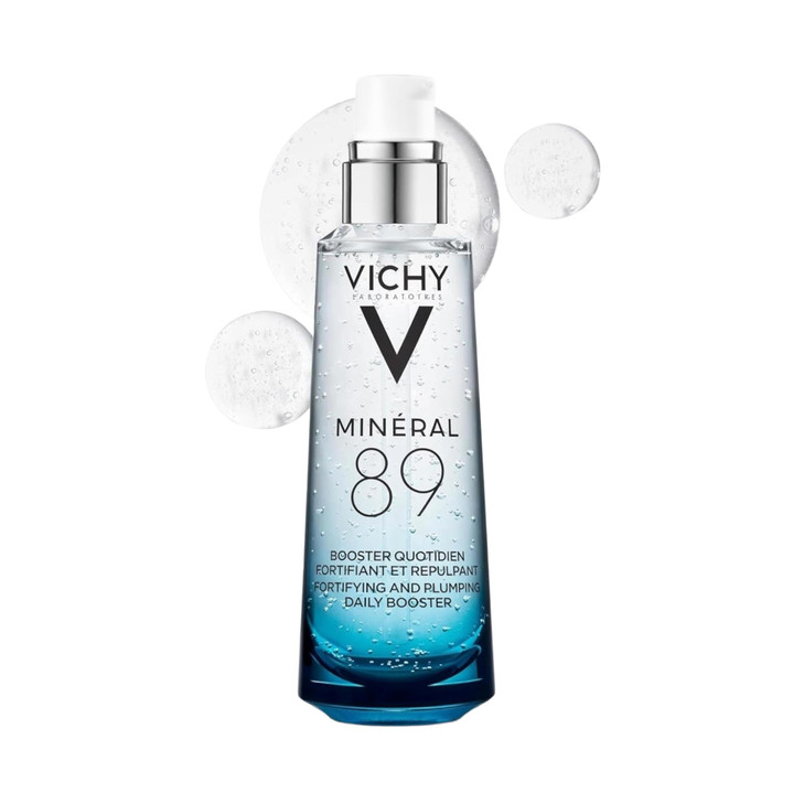 Vichy Mineral 89 Fortifying Hydrating Daily Skin Booster Pure Hyaluronic Acid Serum For Face Plumps Hydrates Repairs Ski