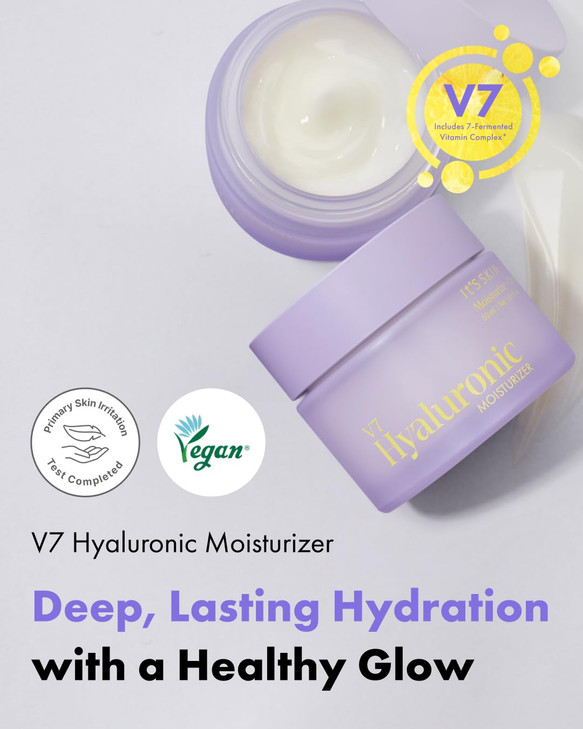 ItS SKIN V7 Hyaluronic Moisturizer Daily Facial Moisturizer wHyaluronic Acid 7 Types of Vitamins Korean Moisturizer for