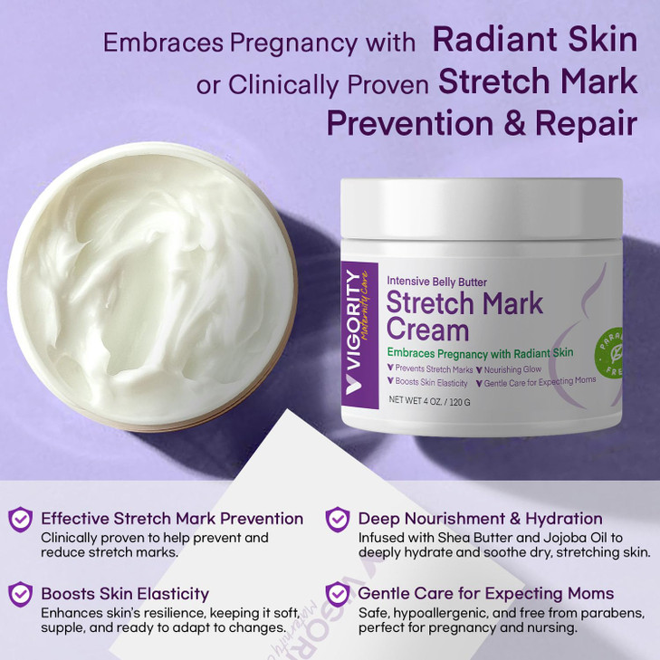 Stretch Mark Cream for Pregnant Women Stretch Mark Treatment for Pregnancy Belly Butter For Pregnant Women Massage Lotio