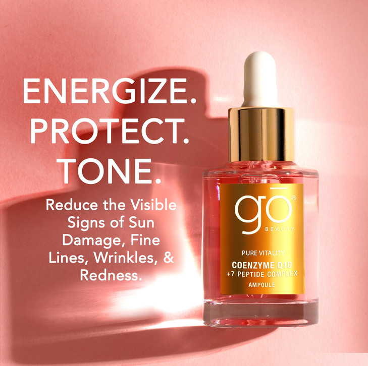 Go Beauty Longevity CoQ10 Daily Antioxidant Defense Serum A Super Food for Skin Boost Skin Health AntiAging Sun Damage S